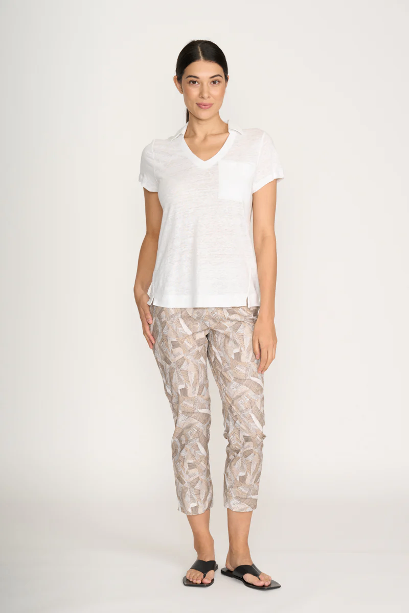 Foil - Fuss Free Capri Printed Pant - Canopy - Image 2