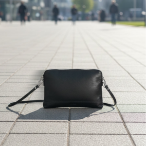 Holly Leather Crossbody Purse 2 in 1 - Black