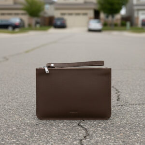 Queens Leather Pouch - Chocolate