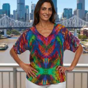 Claire Powell V Neck Short Sleeve Modal Top - Surprise