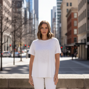 Two-T's - Crew Neck T-Shirt - White