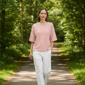 Yarra Trail - Banda Tee - White/ Volcanic