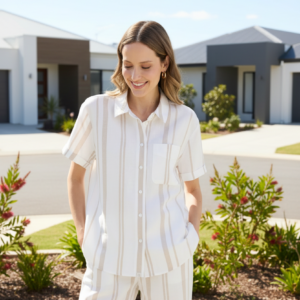 Yarra Trail - Byron Shirt - White/ Twine