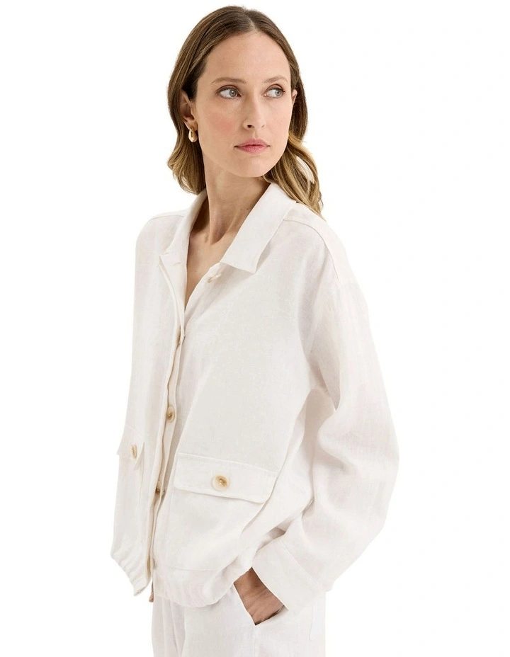 Yarra Trail - Tirari Bomber Jacket - White - Image 3