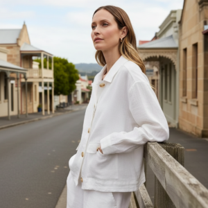 Yarra Trail - Tirari Bomber Jacket - White