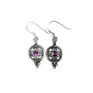 Earring with Purple Crystal