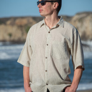 Button Down Striped Kurta