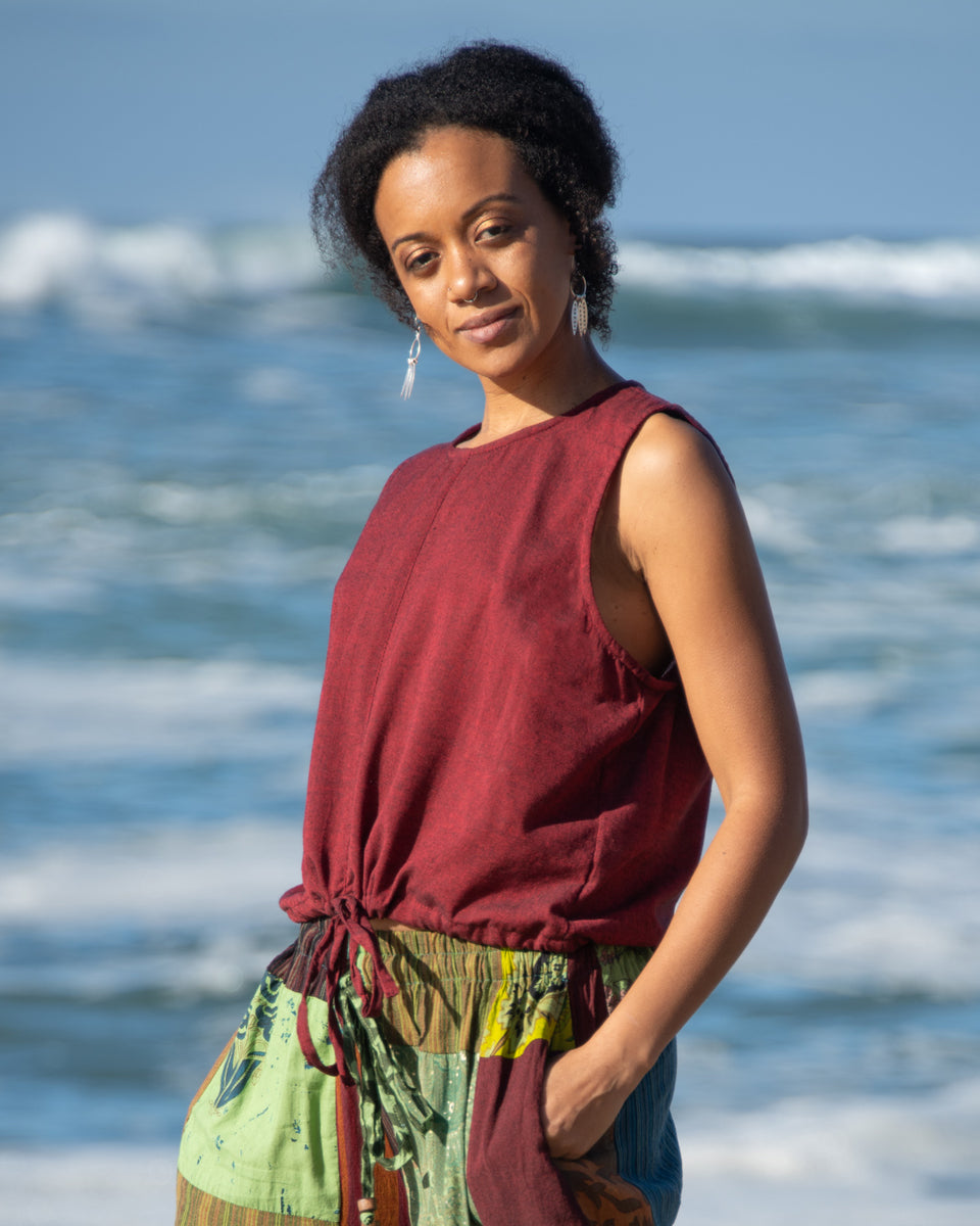 Drawstring Kurta Top